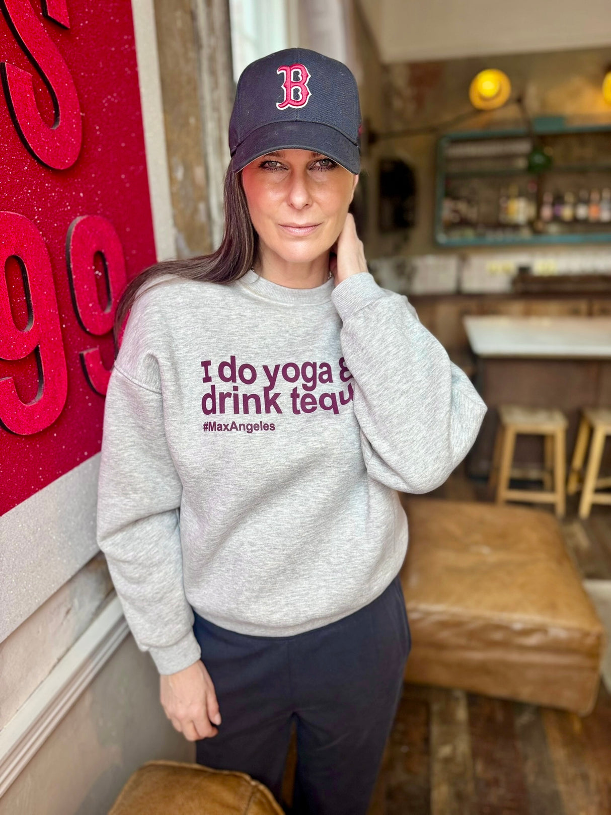 Sudadera Yoga &amp; Tequila - Gris