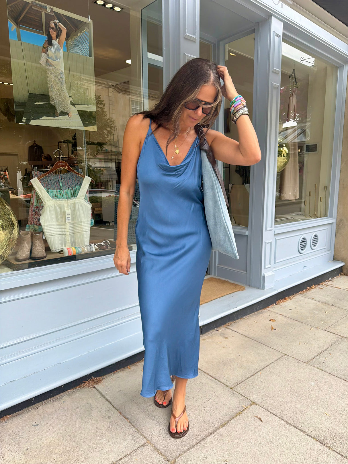 Charm Maxi Slip Dress - Ink
