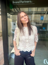 Raquel Crochet Blouse - Ecru