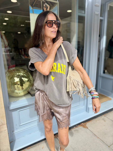 Le Marais Logo Tee - Charcoal
