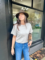 Harriet Short Sleeve knit - Grey