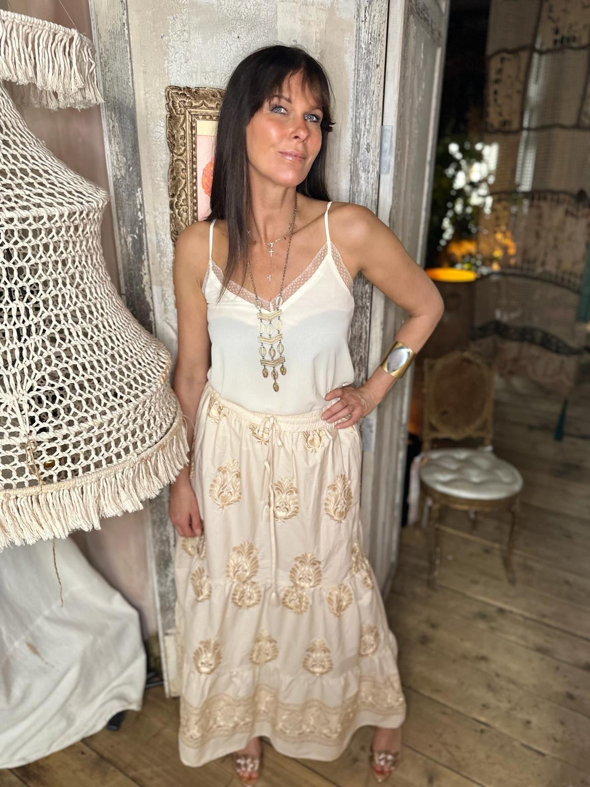 Falda Henley Vainilla