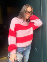 Freddie Stripe Knit - Pink/Red