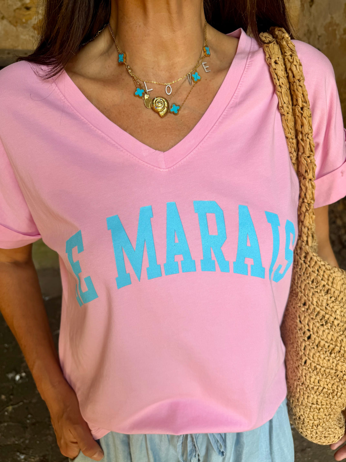 Le Marais Logo Tee - Pink