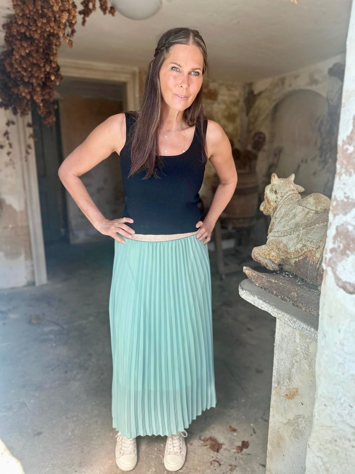 Kaia Midi Skirt - Sea Foam
