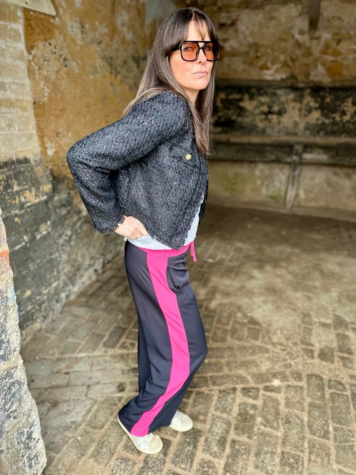 Pantalón Tempest Negro/Magenta