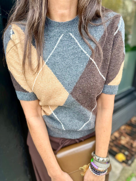 Diamond Short Sleeve Knit