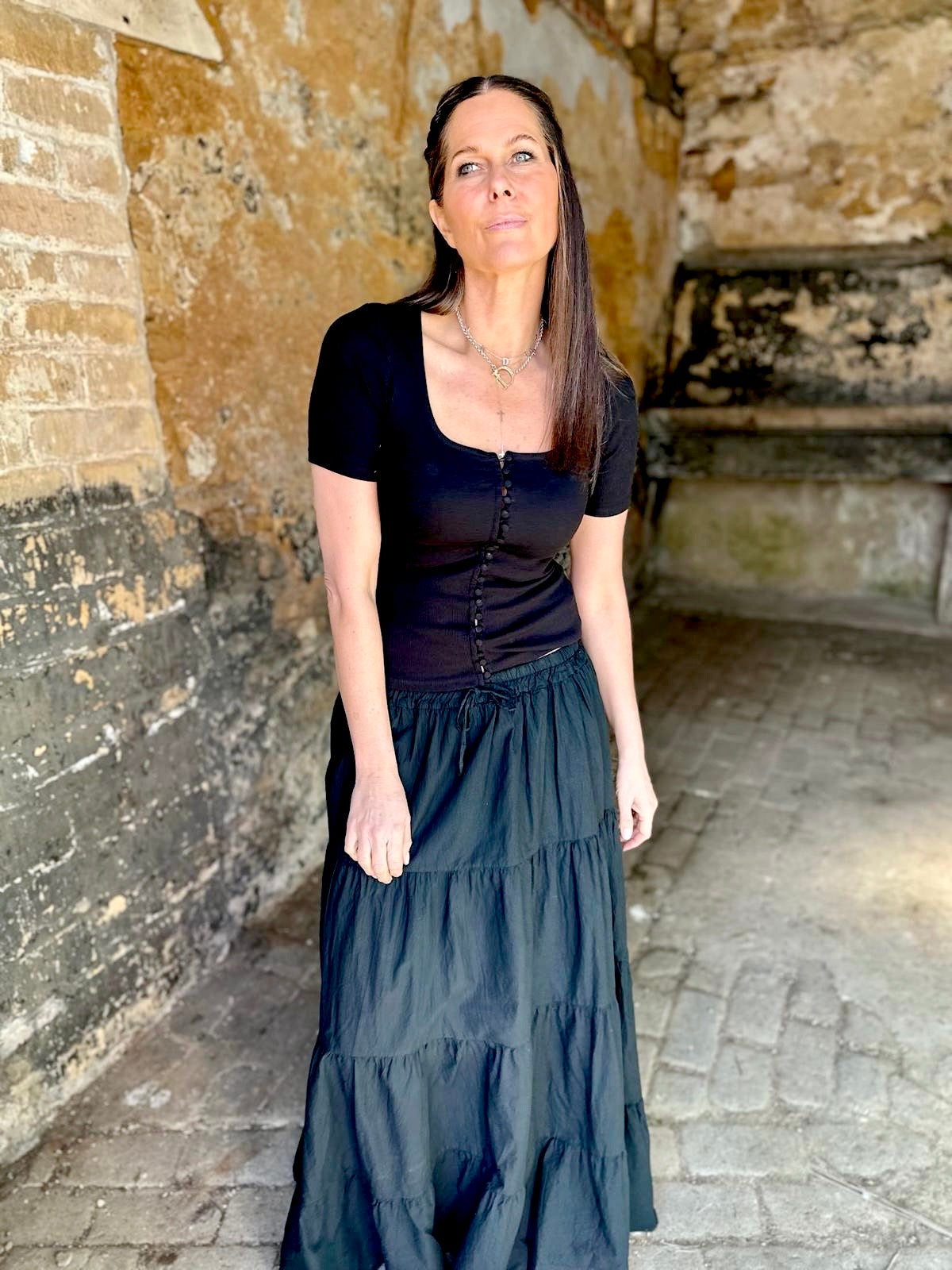 Amber Maxi Skirt - Black