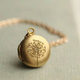 Dandelion Locket Necklace