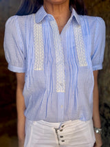 Dorra Short Sleeve Blouse - Blue