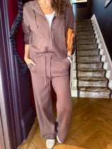 Sue Knitted Hoodie - Chocolate