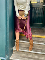 Edith Satin Lace Skirt