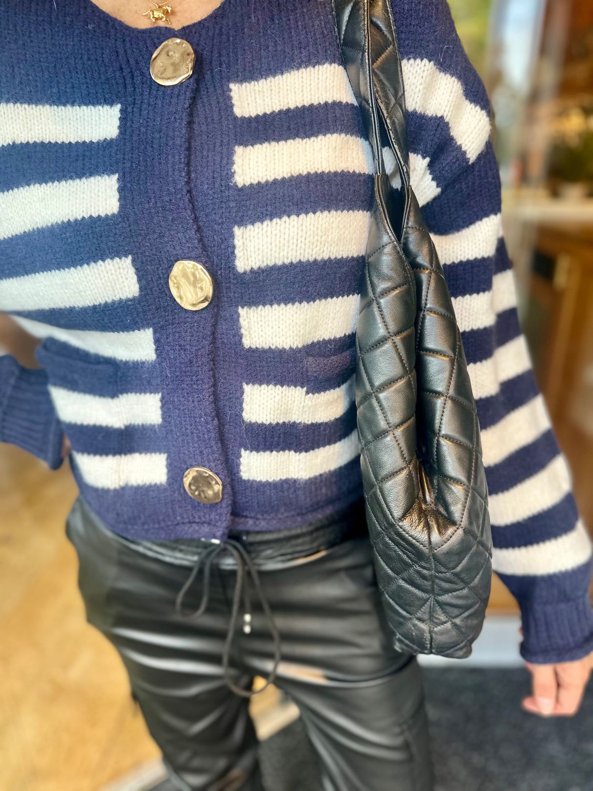 Ivanie Stripe Button Knit