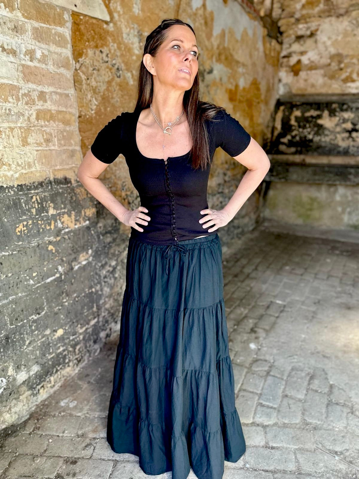 Amber Maxi Skirt - Black
