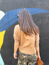 Slouchy LS Top - Camel