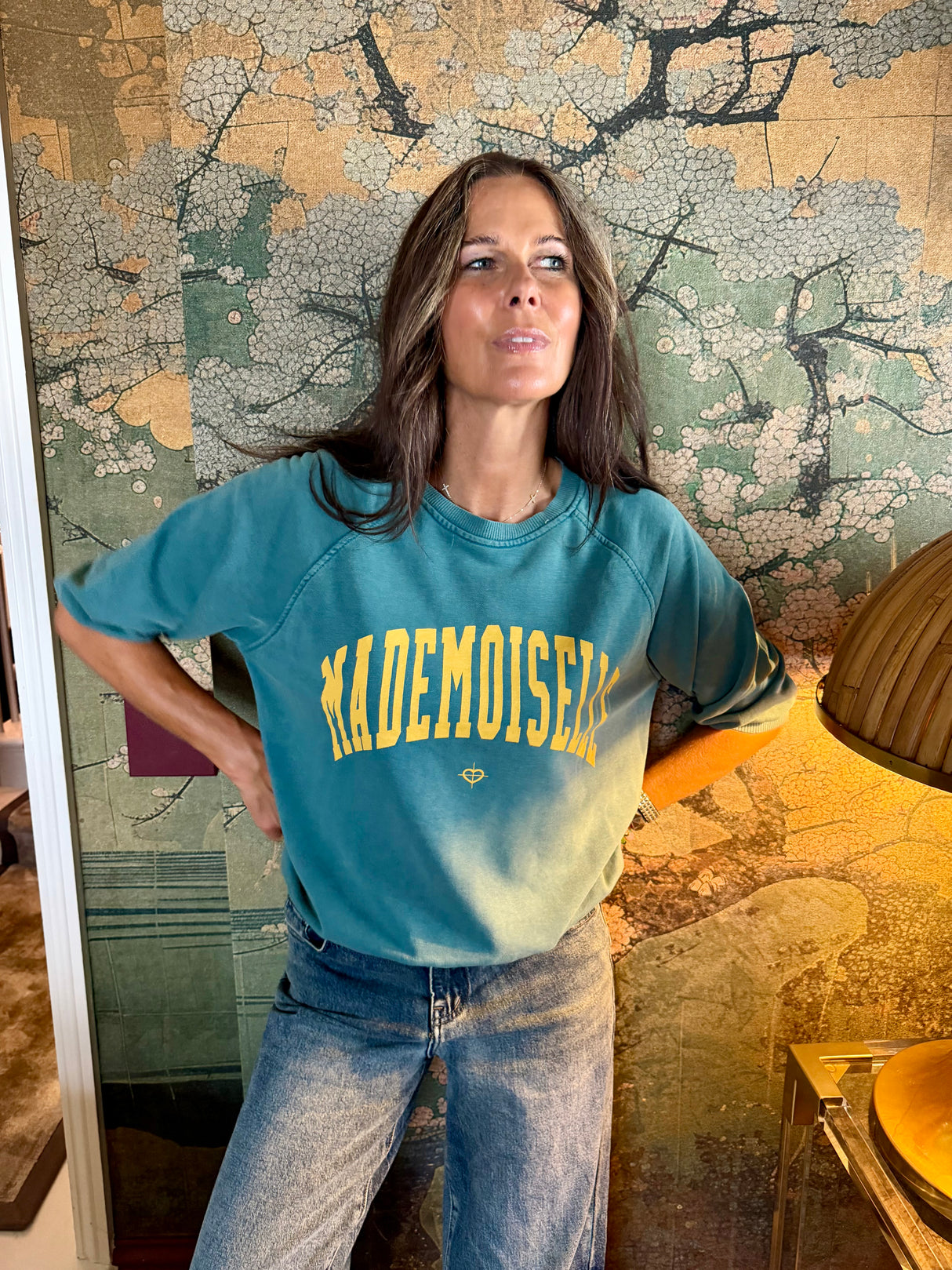 Mademoiselle Sweatshirt - Green/Yellow