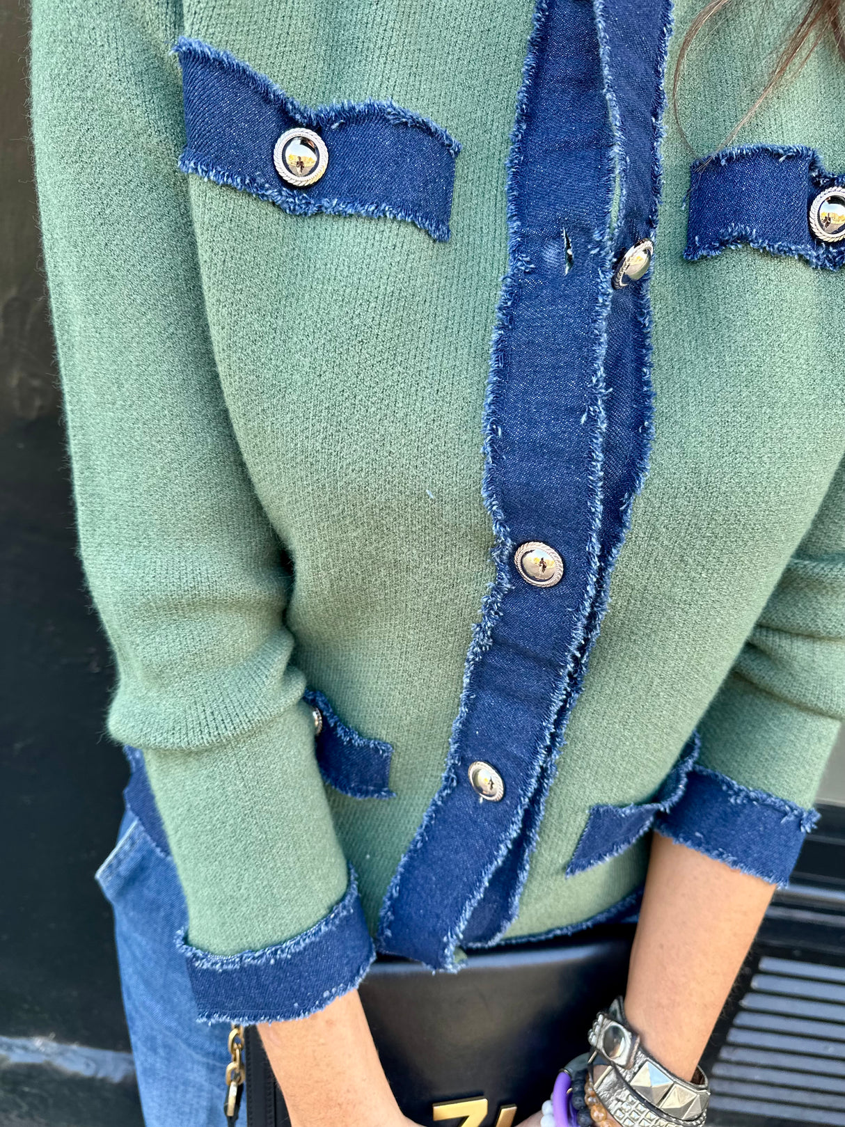 Dune Knitted Jacket - Green