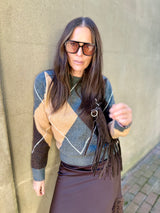 Diamond Long Sleeve Knit