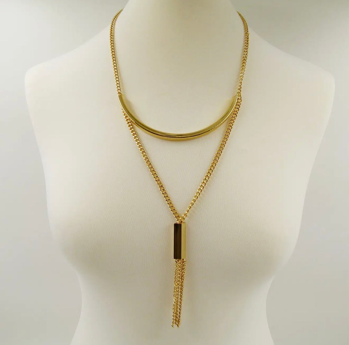 Gold Bar Pendant Drop