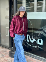 Marant Sequin Bomber - Cherry