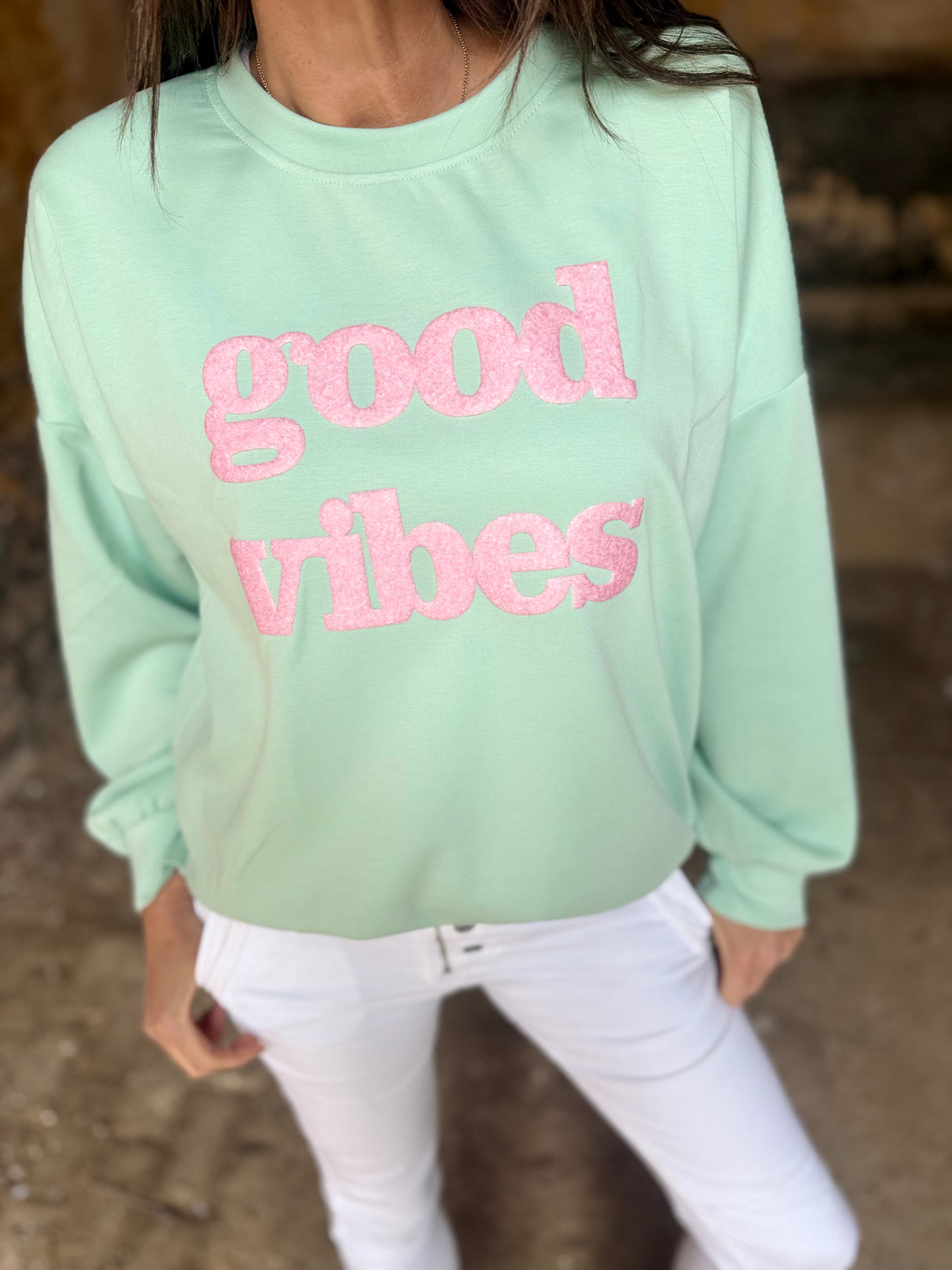 Good Vibes Sweatshirt - Mint