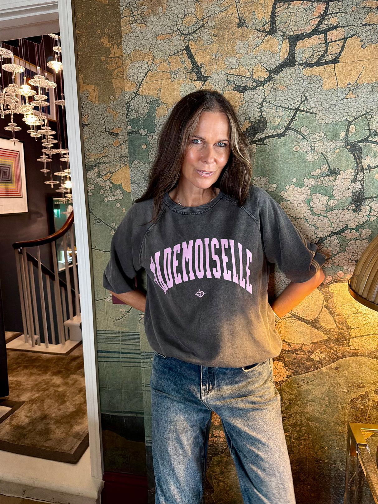 Mademoiselle Sweatshirt - Marine/Pink