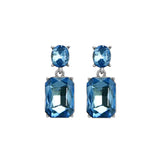 Oval Gem Earring - Blue
