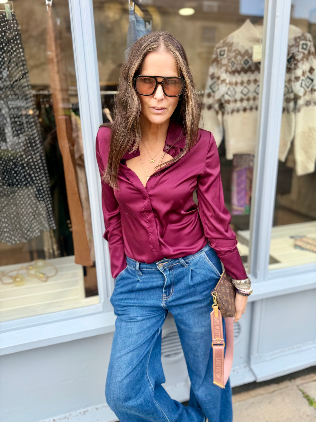 Camille Shirt - Cherry