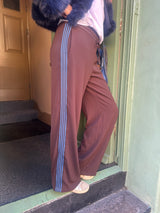 Millie Stripe Pant - Chocolate/Blue
