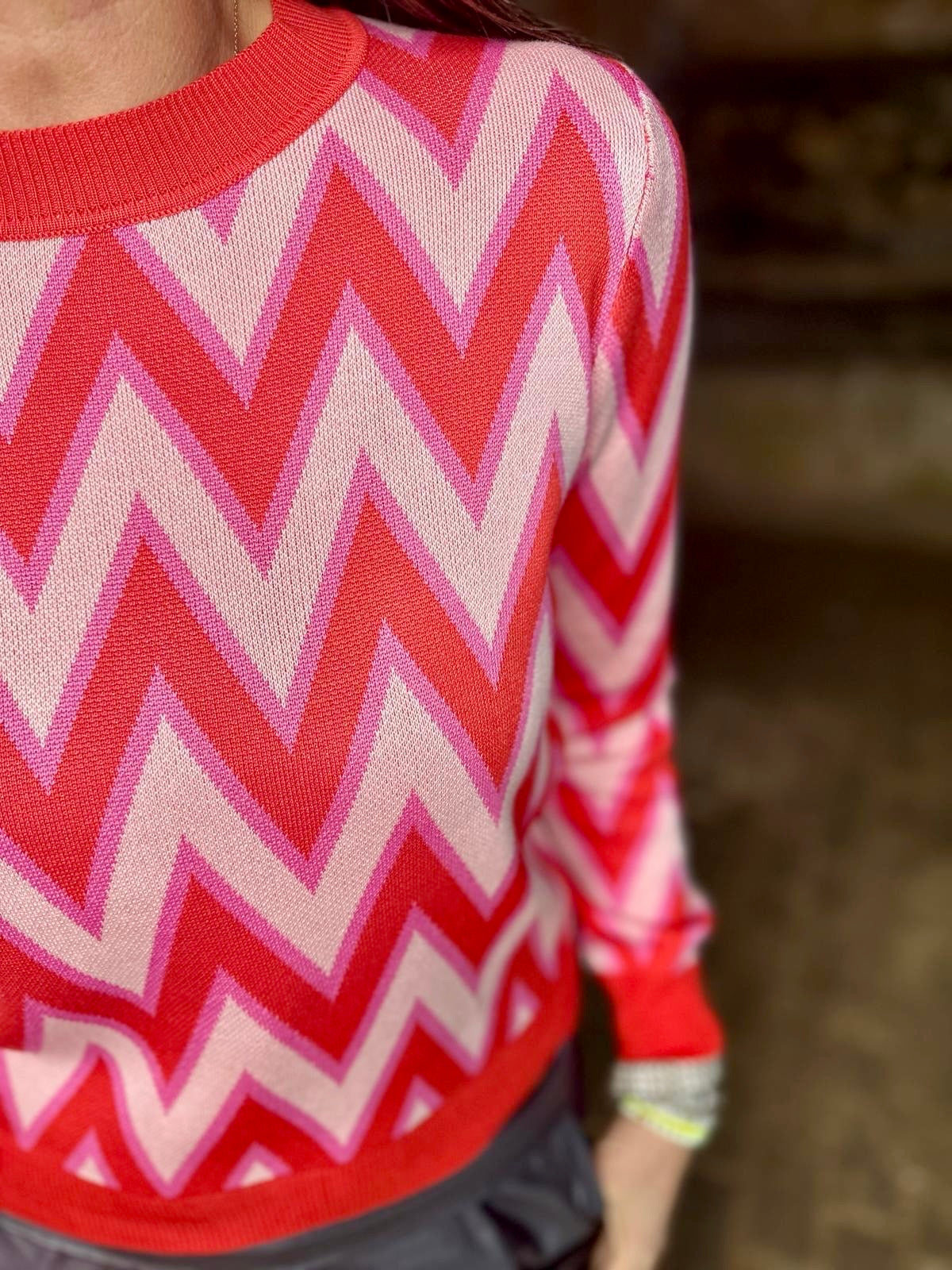 Ziggi Knit Laranja/Rosa