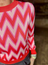 Ziggi Knit Laranja/Rosa