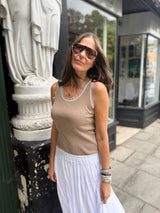 Grace Ribbed Cami - Putty