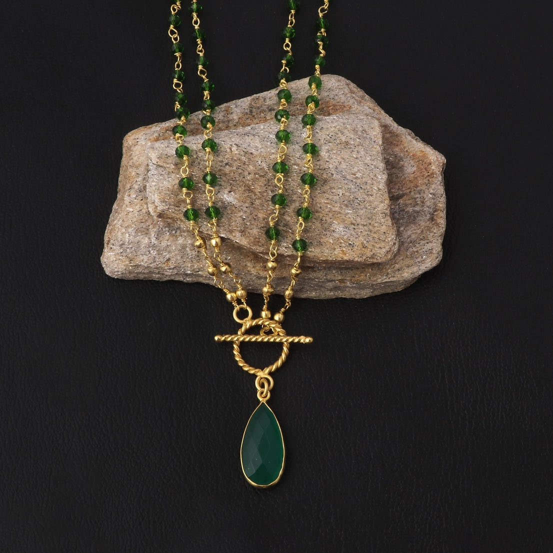 Green Onyx Beaded Necklace