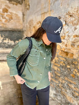 Rocky Studded Cargo Jacket - Green