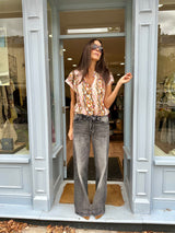 Cider Animal Print Blouse