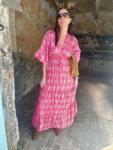 Vestido largo Winnie - Rosa fuerte