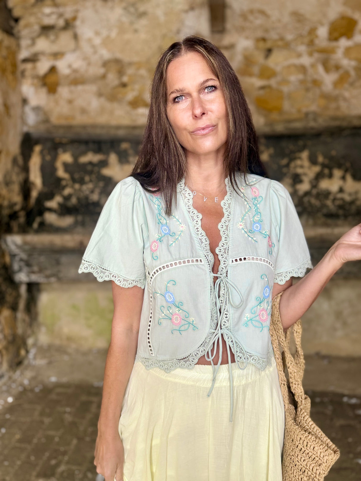 Muse Tie Blouse - Mint