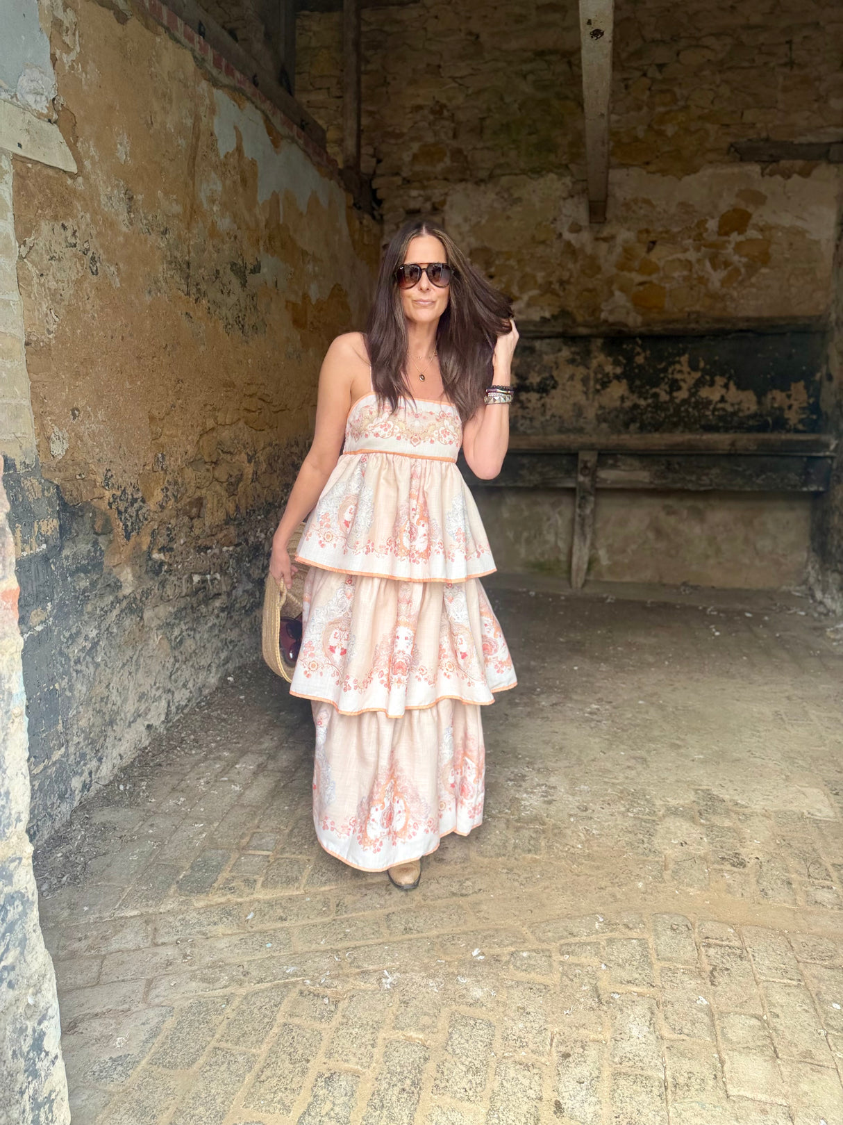 Henrietta Printed Maxi Dress - Neutral