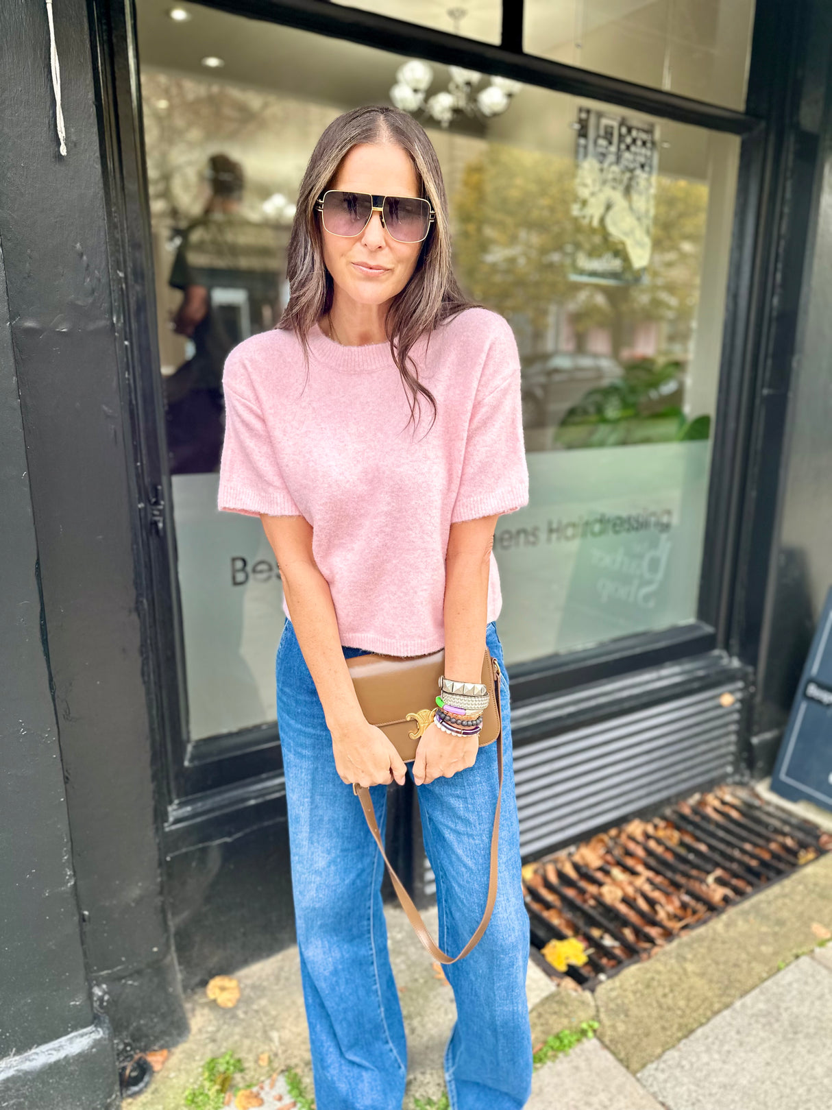 Harriet Short Sleeve knit - Pink