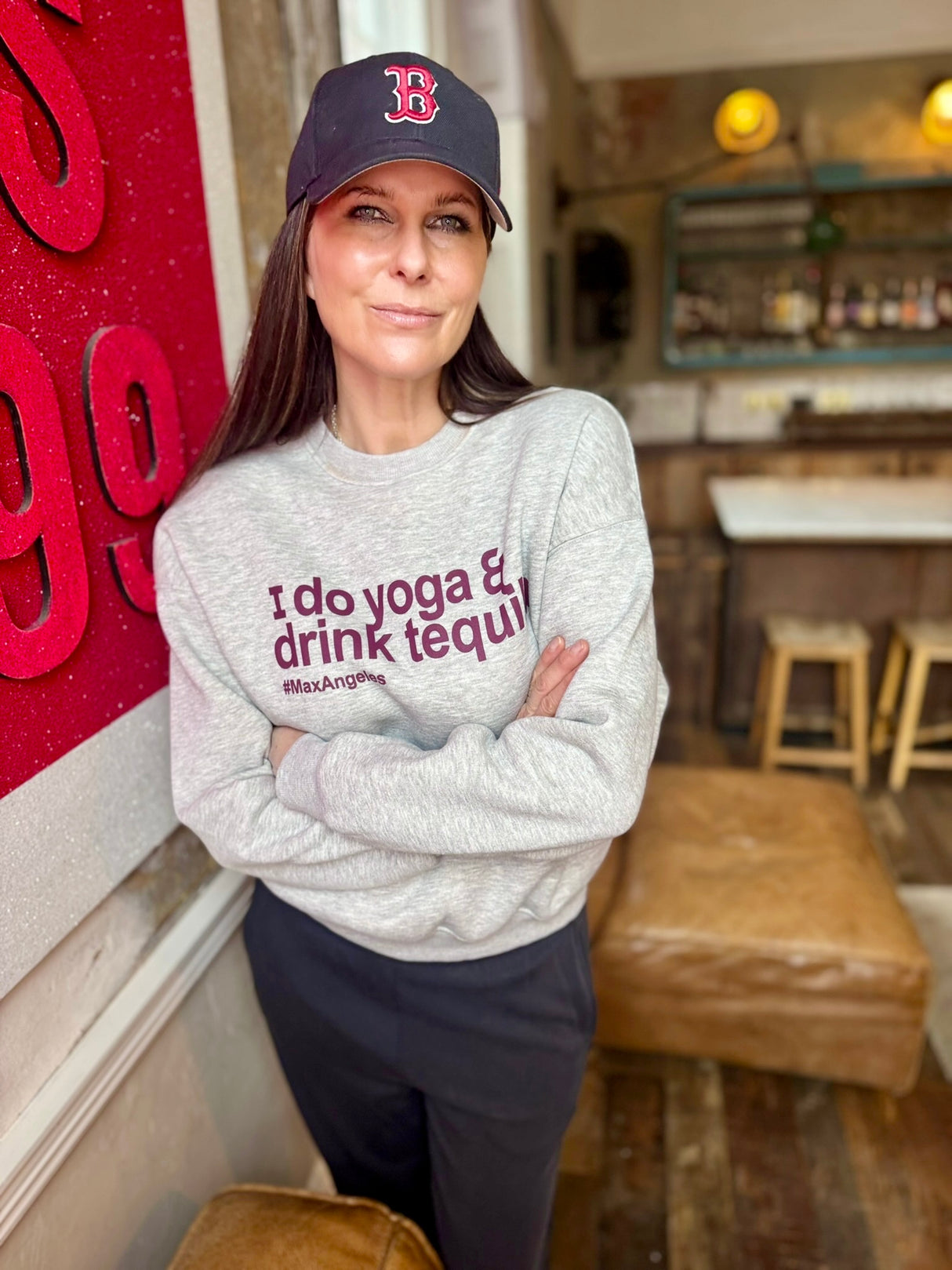 Sudadera Yoga &amp; Tequila - Gris