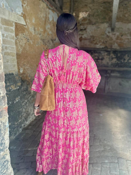Vestido largo Winnie - Rosa fuerte