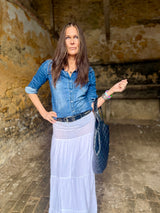 Tatiana Tiered Skirt - White