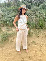 Pantalón de lino natural