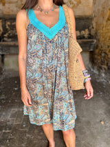 Capri Silk Shift Dress Mint