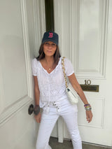 Florence Broiderie Anglaise Top - White