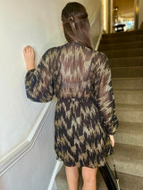 Sasha Mini Dress - Gold Print