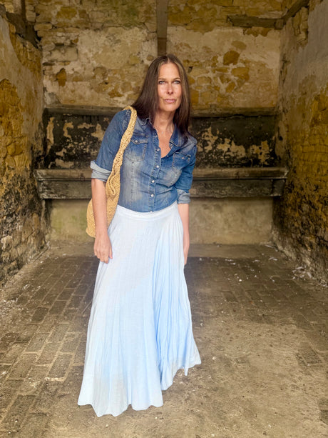 Jade Maxi Skirt - Baby Blue