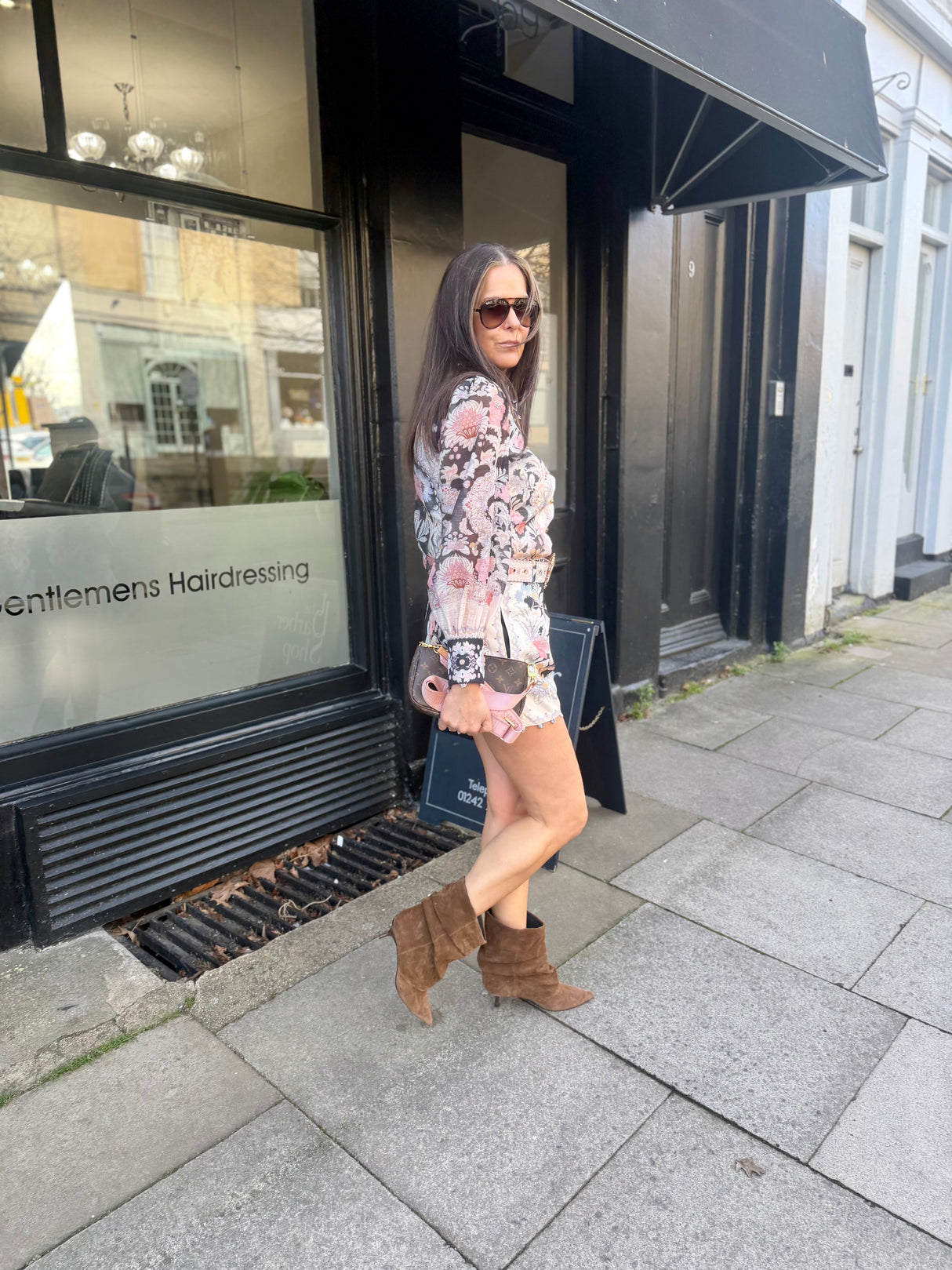 Alara Printed Short Set - Black