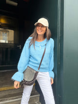 Peter Pan Collar Knit - Baby Blue