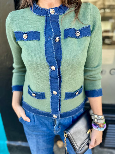 Dune Knitted Jacket - Green